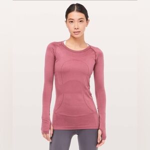 Lululemon Swiftly Tech Long Sleeve Crew Misty Merlot Size 4